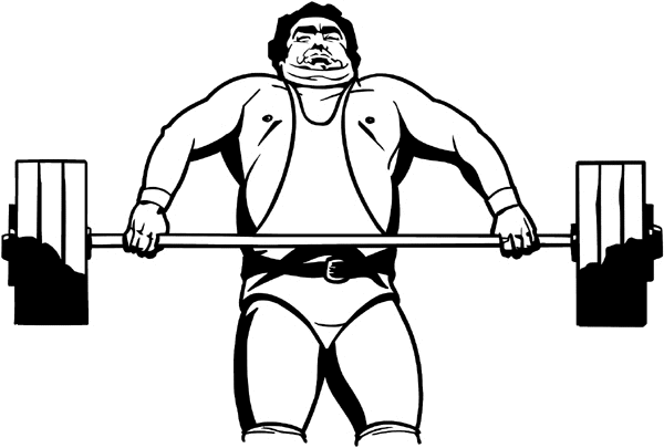 Weightlifter vinyl decal. Customize on line. Sports 085-1044